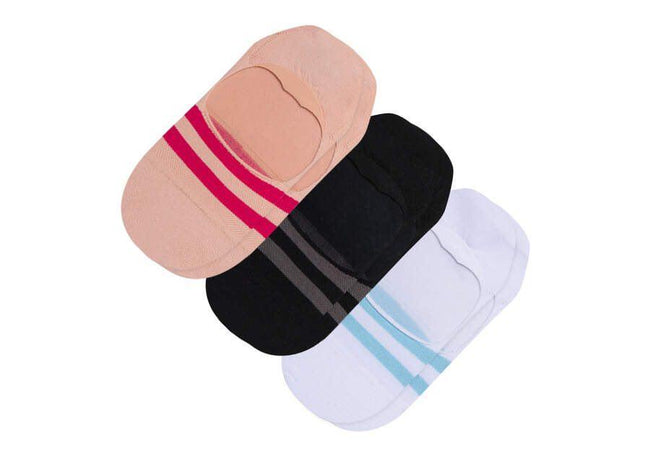 TOMS PINK BLACK WHITE ULTIMATE NO SHOW SOCKS 3 PACK