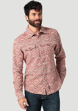 MENS WRANGLER RETRO AZTEC JACQUARD SNAP JACKET
