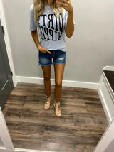 BLUE MINERAL WASH DIRTY HIPPIE GRAPHIC TEE