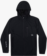 RVCA SPORT MEN'S YOGGER II ZIP-UP HOODED JACKET II BLACK