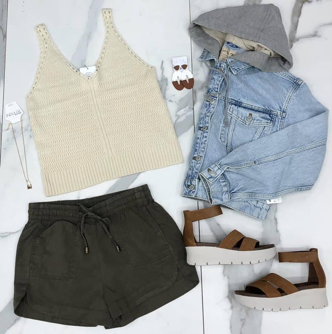 CREAM SWEATER TANK