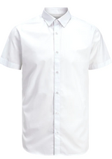 JACK & JONES PLAIN SS DRESS SHIRT WHITE