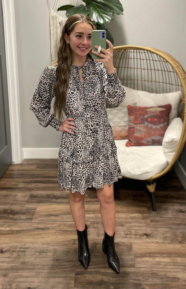 LIZZIE LEOPARD PRINT DRESS