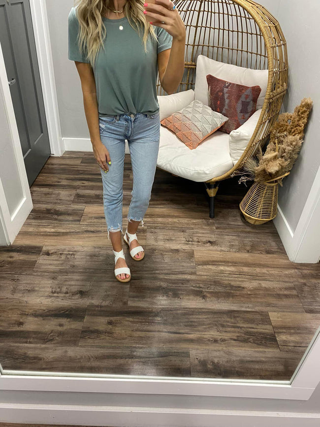 SEAFOAM MODAL ROUND NECK BASIC