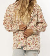 BURST OF LIFE BUTTON UP TOP