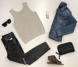 SPECKLED SWEATER TANK