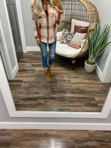 RVCA PLAID DECADES ZIP