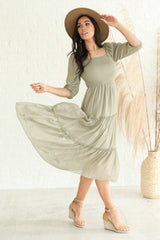 OLIVE SMOCKED DRESS GRETA