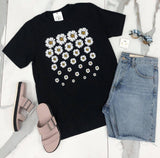 BLACK DAISY TEE