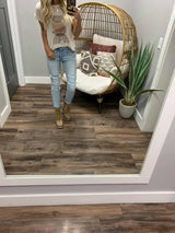 BOHO BUTTON BACK TOP