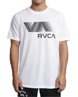 MENS WHITE RVCA BLUR TEE