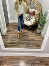 CREAM SUEDE BLAZER JACKET