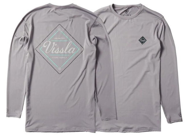VISSLA EASY SEAS RASH GUARD GREY