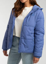 BILLABONG PERIWINKLE TRANSPORT PUFFER COAT