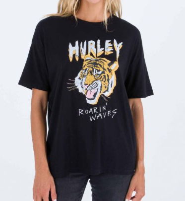 HURLEY STRIPER OVERSIZED GRAPHIC TEE