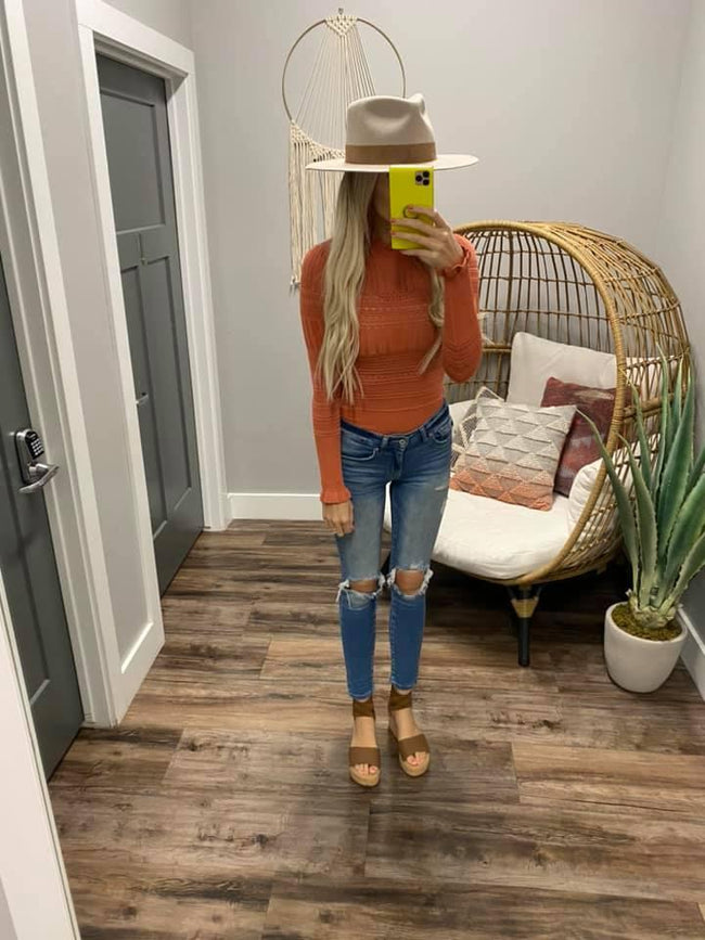 FREE PEOPLE RUST BODYSUIT
