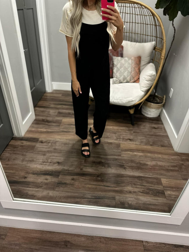 HOPEFUL DREAMER BLACK JUMPSUIT