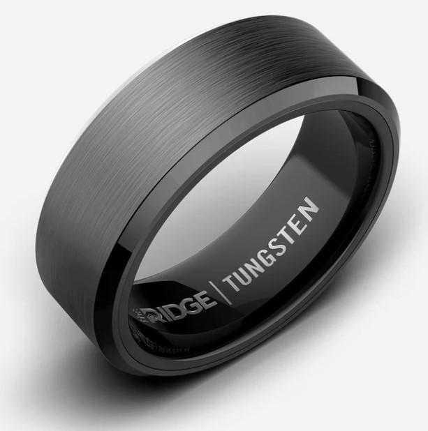 RIDGE WALLETS GUNMETAL BEVELED RING SET
