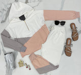 BLUSH TRICOLOR SWEATPANT JOGGER
