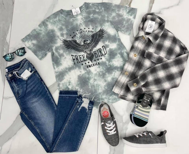 GREY WASHED FREE BIRD EAGLE