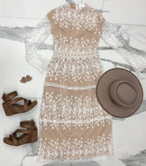 IVORY LINED HOLIDAY DRESS