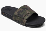 MENS REEF OLIVE CAMO FANNING SLIDE SANDALS