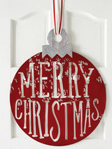 TIN ORNAMNET CHRISTMAS DOOR HANGER