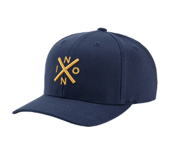 MENS NIXON NAVY & GOLD EXCHANGE FLEXFIT HAT