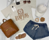 CREAM/BRONZE HAMPTONS GRAPHIC TEE