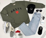 OLIVE BRIXTON CREW SWEATER TOP