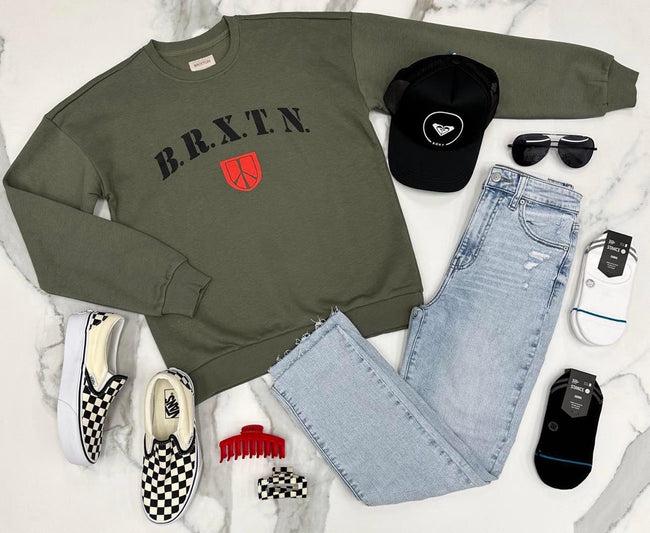 OLIVE BRIXTON CREW SWEATER TOP