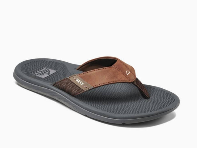 REEF SANTA ANA GREY/TAN MENS FLIP FLOPS