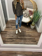 BLACK FLORAL PEPLUM TOP