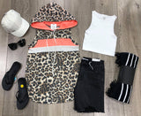 LEOPARD CORAL HOODED TANK