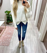 WASHED IVORY SWEATER