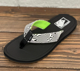 VANS NEXPA ULTRA CUSH MEN'S FLIP FLOPS BLACK/WHITE WOOD GRAIN