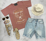 DUSTY MAUVE WORLD TOUR EAGLE VINTAGE GRAPHIC TEE