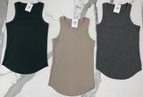 TAUPE RIBBED TANK