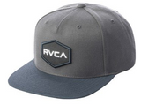 RVCA GREY/BLUE COMMONWEALTH SNAPBACK HAT