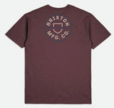 MENS BRIXTON MAHOGANY CREST TEE