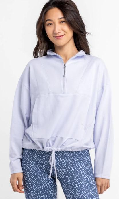 HALOGEN BLUE QUARTER ZIP PULLOVER