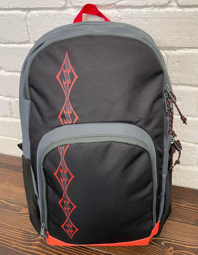 billabong command laptop backpack BILLABONG COMMAND BACKPACK BLACK/CHARCOAL/RED– Indulge Boutique