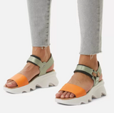 SOREL KINETIC IMPACT Y-STRAP HIGH SANDAL SAFARI/ORANGE
