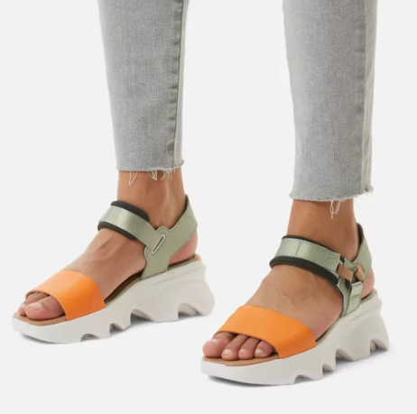 SOREL KINETIC IMPACT Y STRAP HIGH SANDAL SAFARI ORANGE