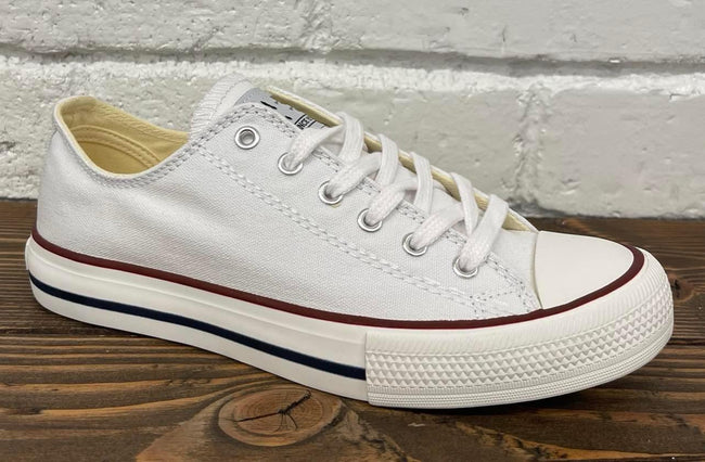 KARMEN WHITE LOW TOP TENNIS SHOES