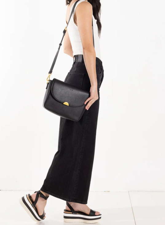 BLACK SHOULDER BAG FAWN DESIGN