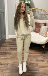 HEATHER OATMEAL ZIP UP JACKET