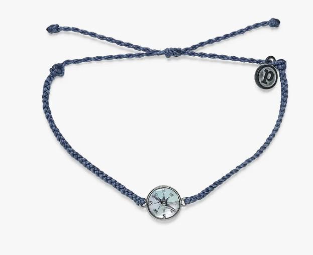 PURA VIDA MOP COMPASS SILVER