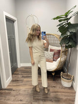 CREAM STELLA SWEATER TOP