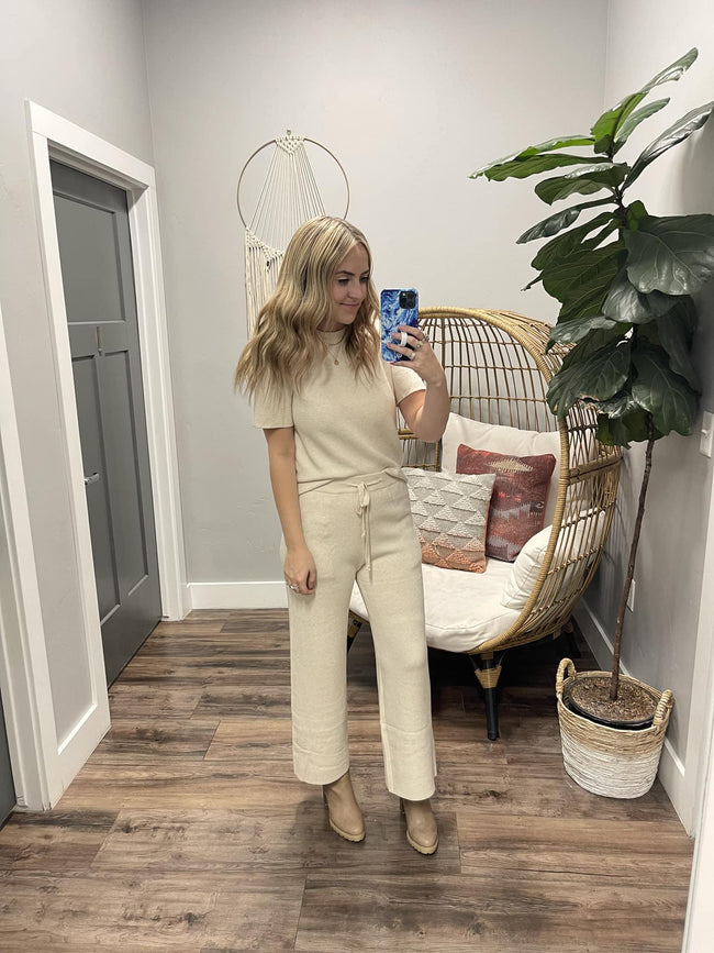 CREAM STELLA SWEATER TOP